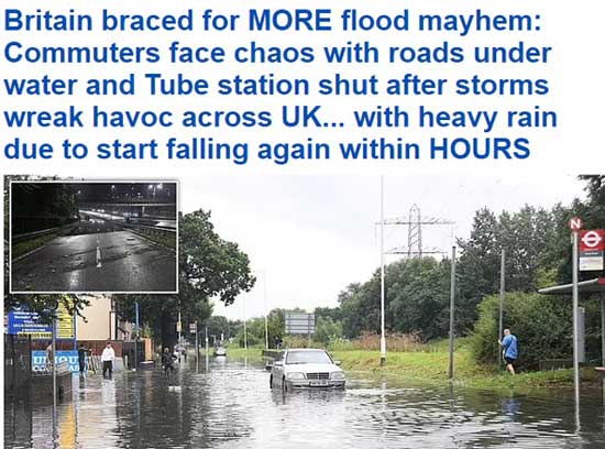 Londra inundatii dailymail